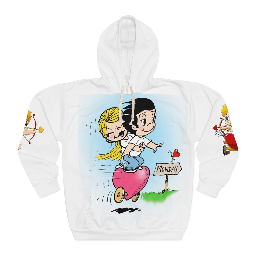 Hoodie collection - LOVE IS...-    Romantic Monday Hoodie — ‘What Gets Your Week Off to a Great Start’ Love Graphic