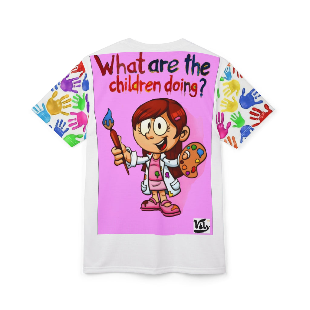 What Do Kids Do? Bright Graphic T-Shirt — Cheerful Kids Series