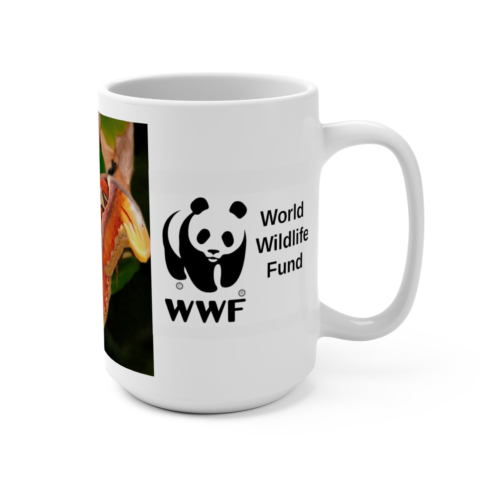 Atlas Moth 15 oz Ceramic Mug — WWF Wildlife Conservation Design