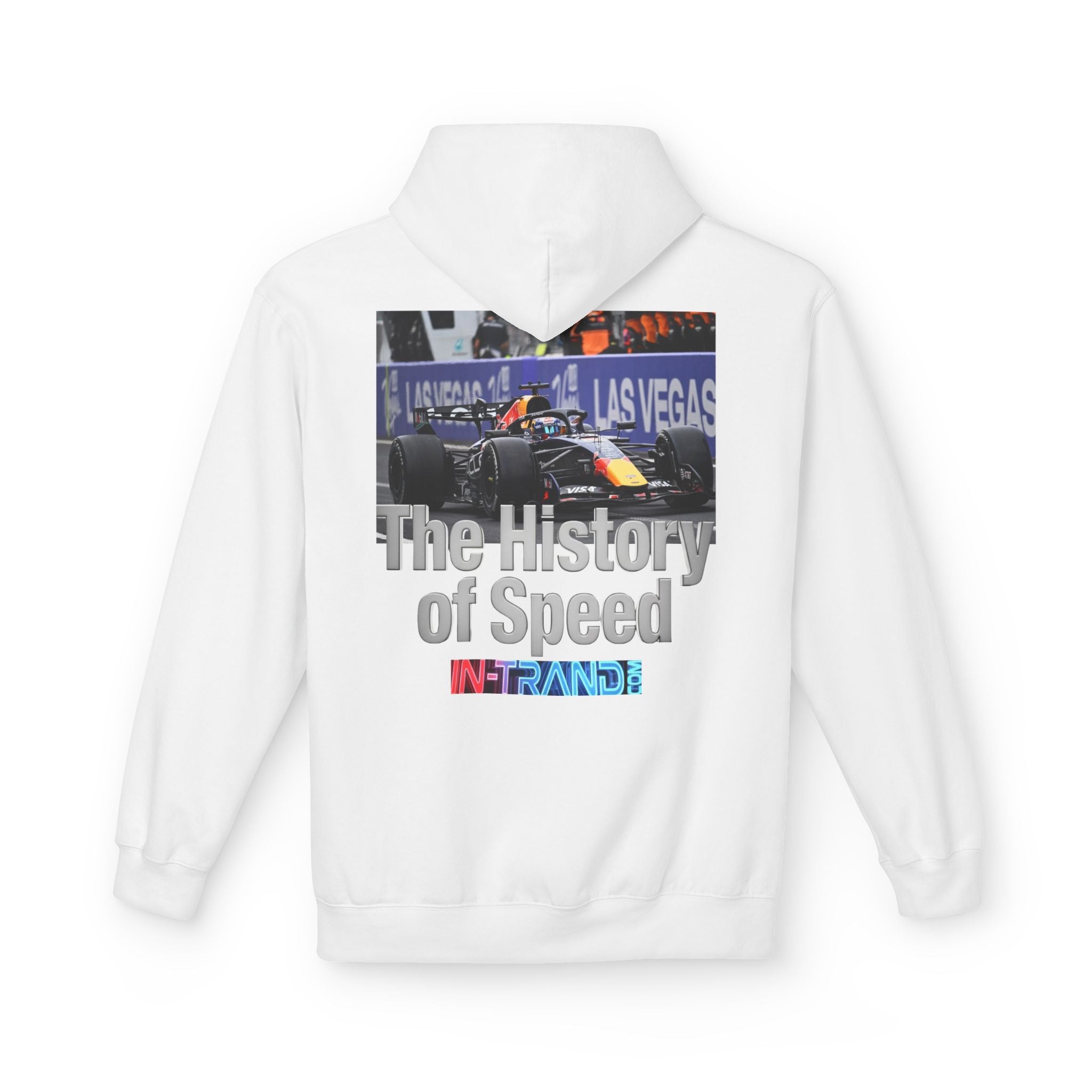 The History of Speed Hoodie — Racing Car Las Vegas Graphic Hoodie