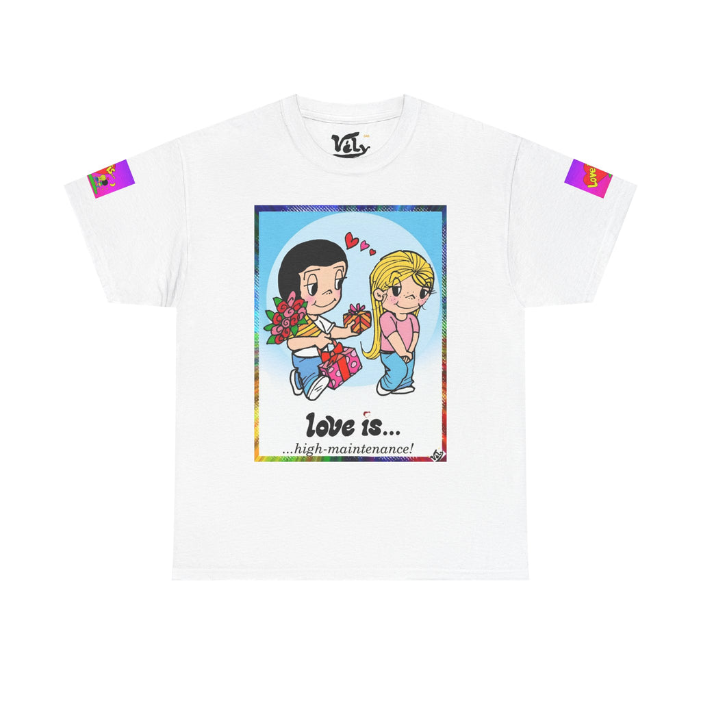 T shirt LOVE IS... Vintage Cartoon Valentine's T‑Shirt