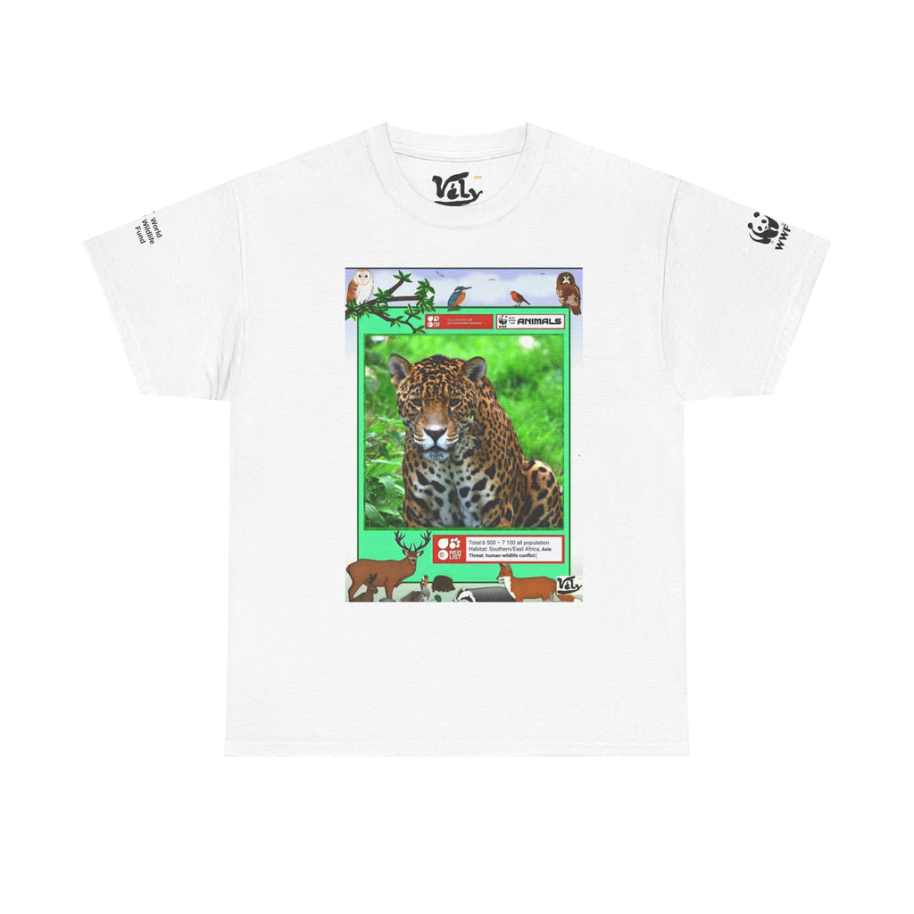 Jaguar Trading Card T-Shirt — Vintage Wildlife Graphic Tee