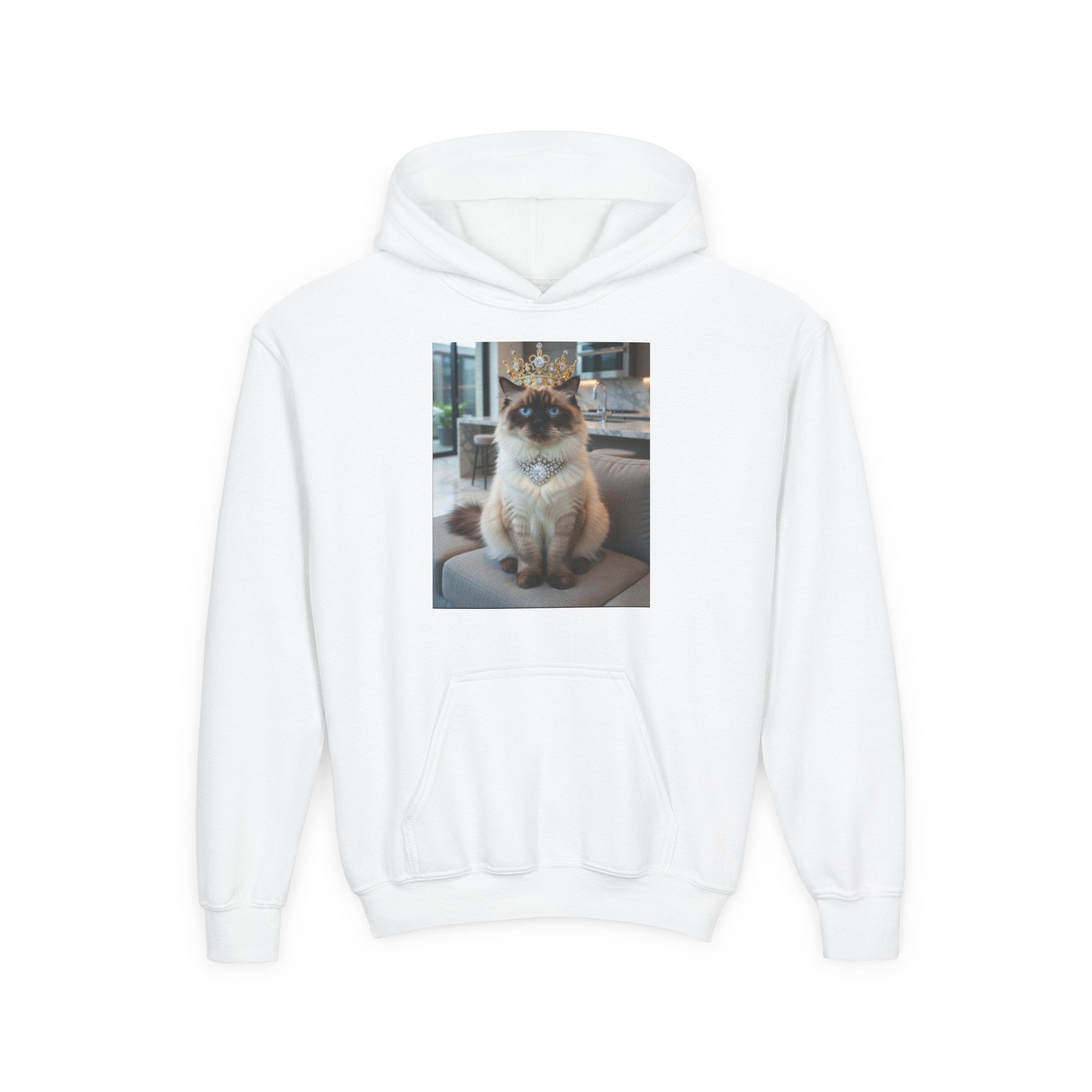 Youth Cat Photo Hoodie — Cute Ragdoll Kitten Pullover