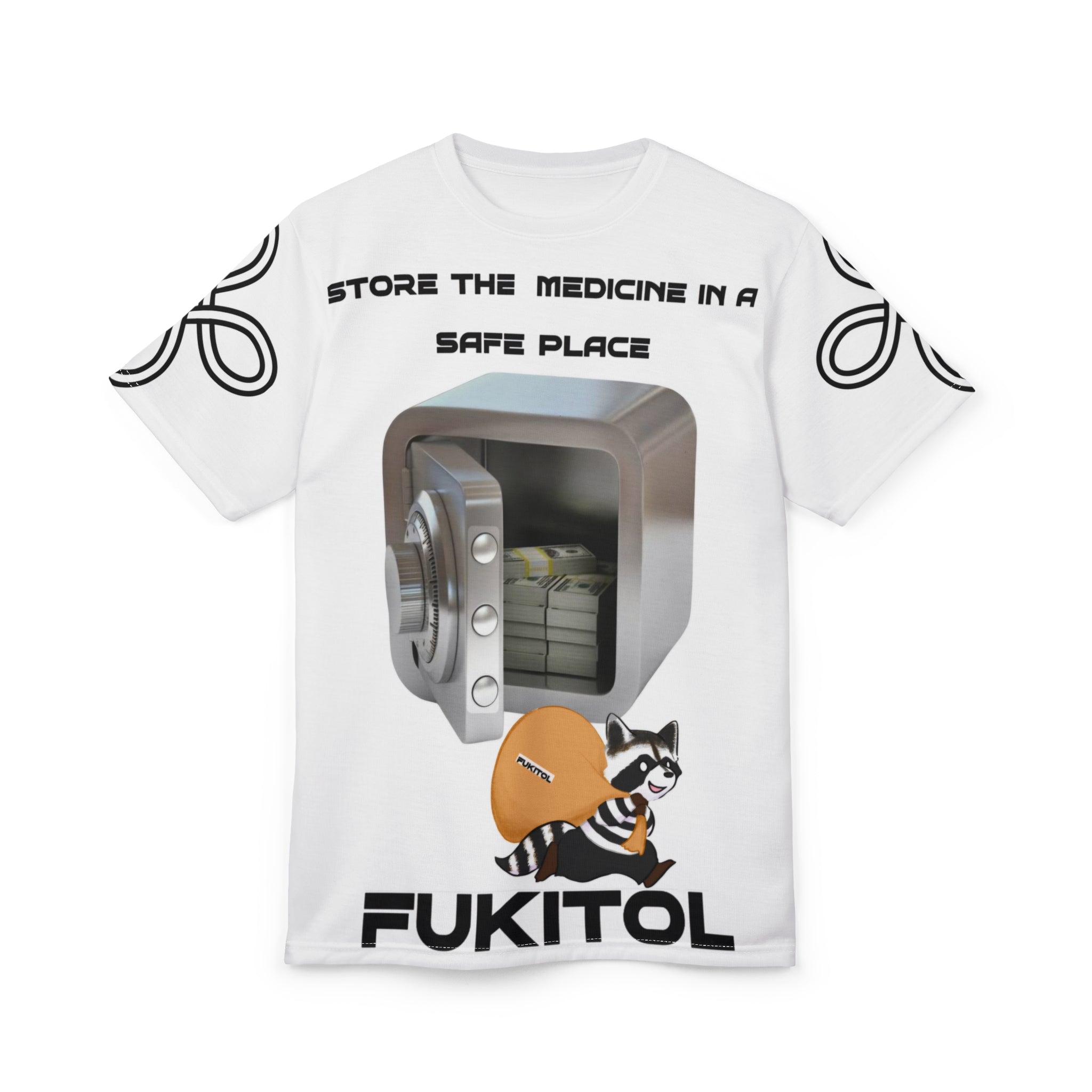 T shirt -Fukitol- Graphic Tee — "Store in a Safe Place" Bright Gift T‑Shirt