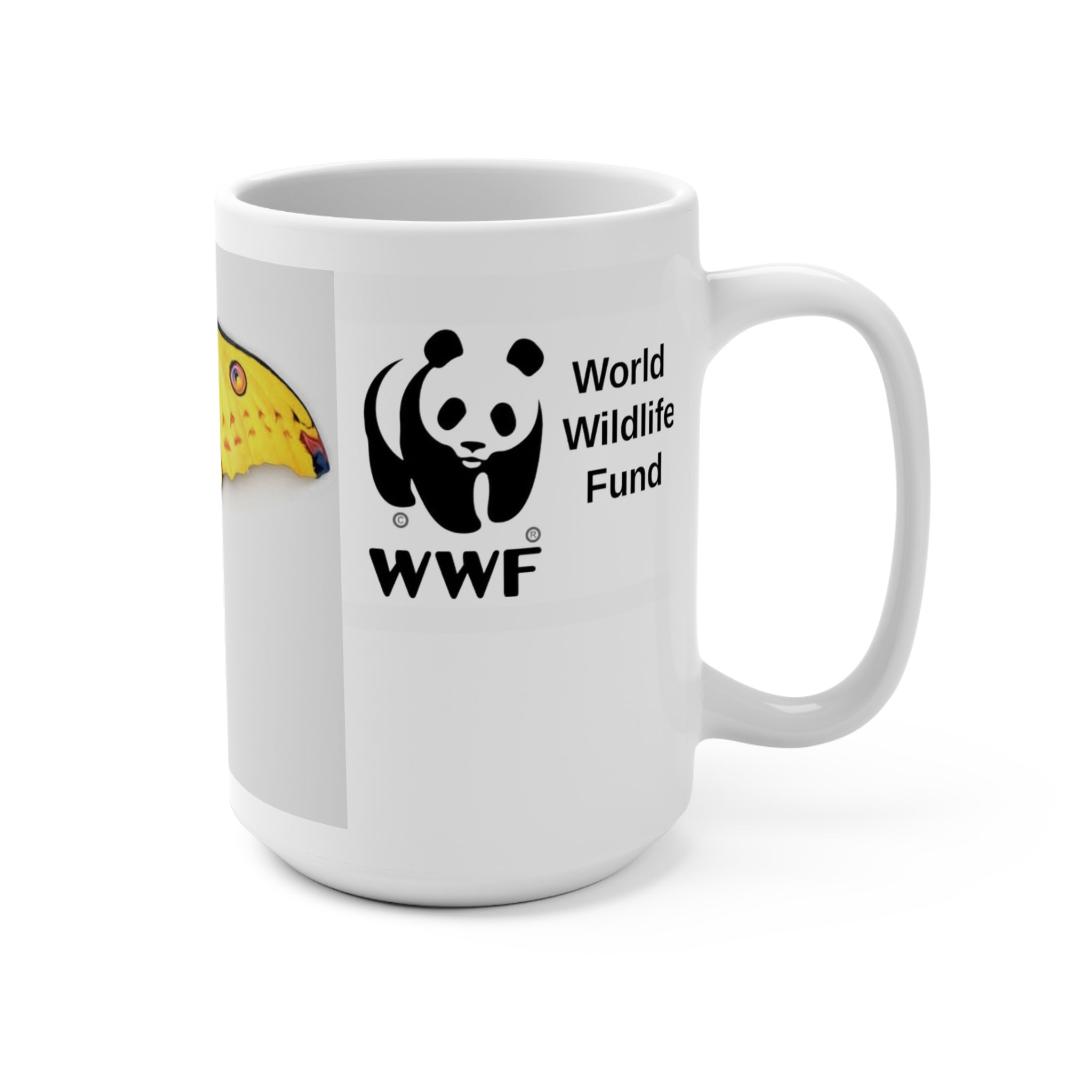 MUG NATURE WWF Yellow Luna Moth 15oz Conservation Coffee Mug