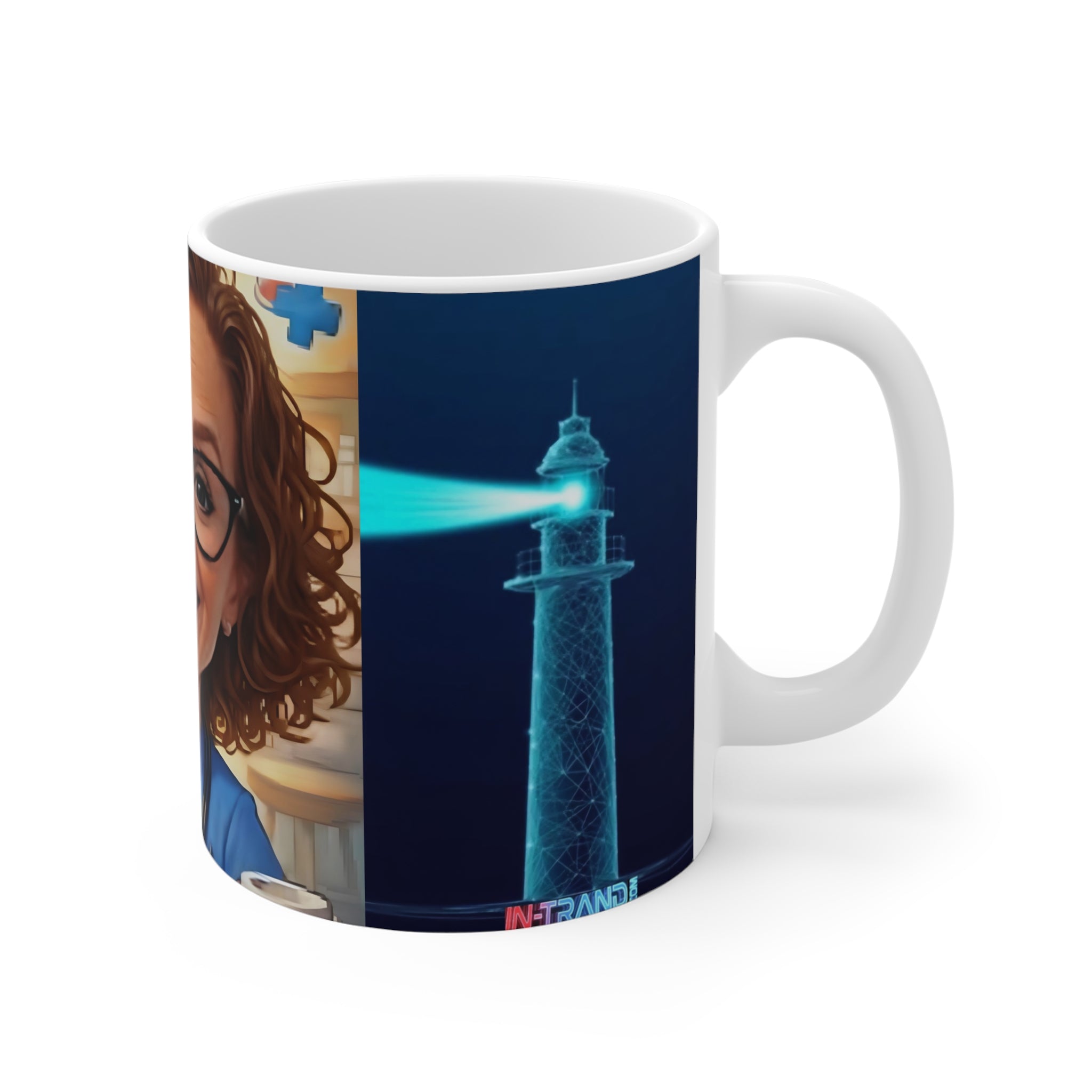 Nurse Caricature Coffee Mug — Personalized Medical Staff Gift (11oz)