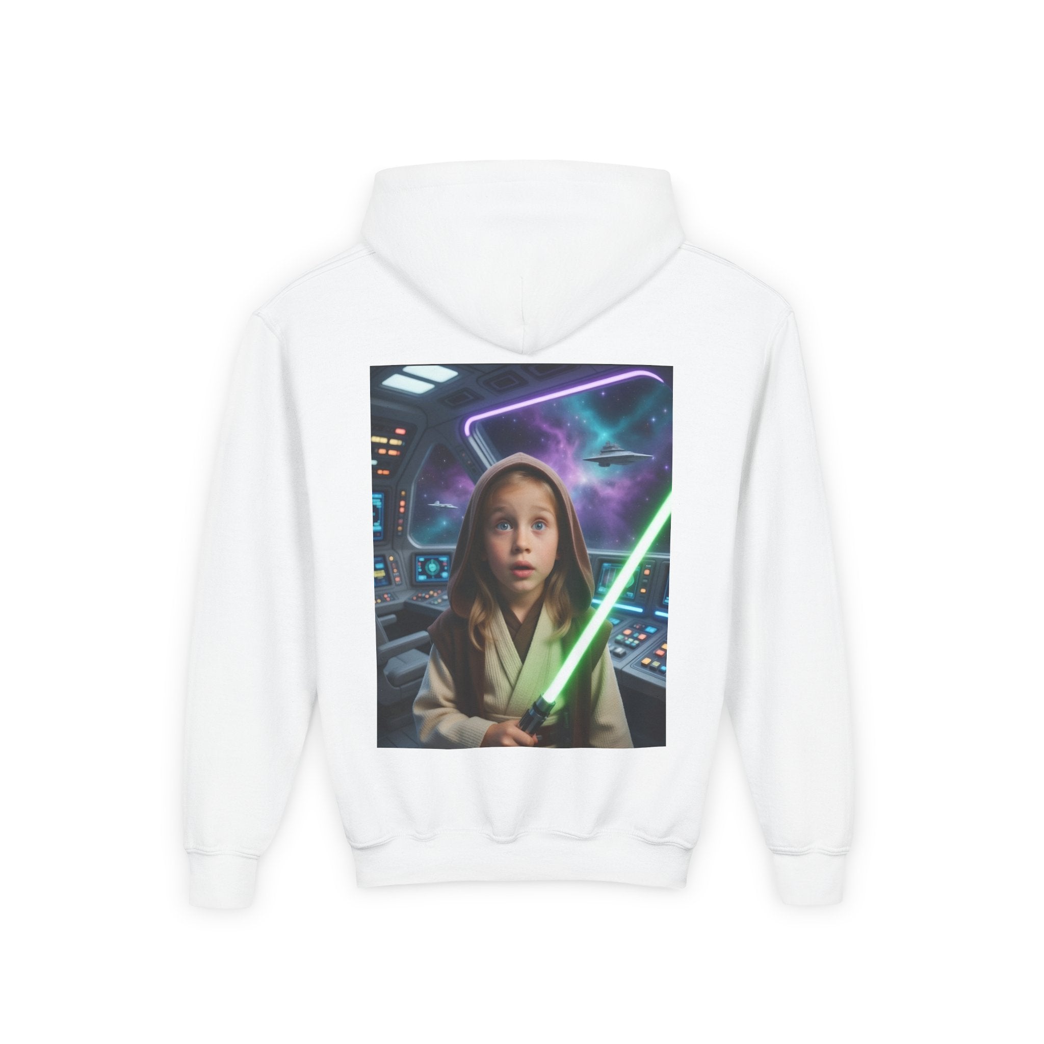 Youth Lightsaber Hoodie — Space Jedi Kids Pullover