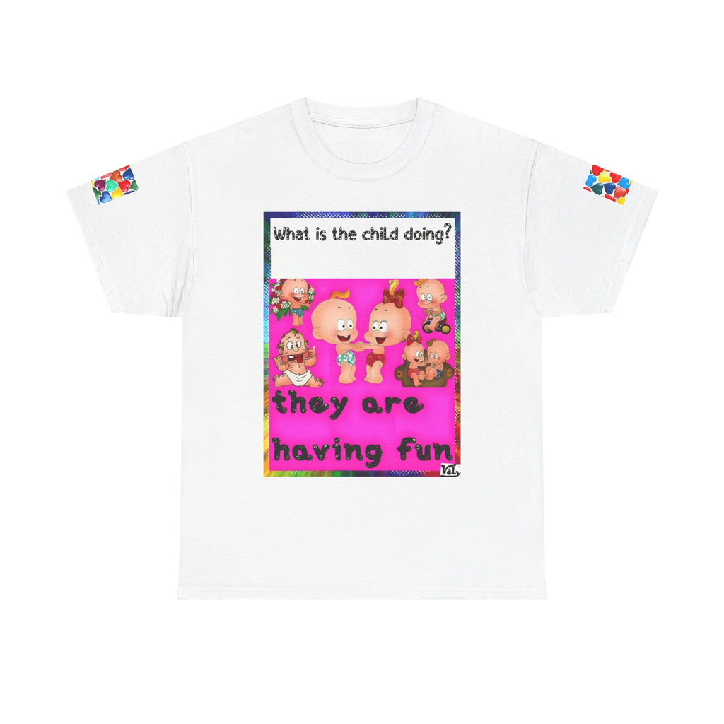 Kids Art T‑Shirt — "What Are the Children Doing?" Cute Classroom Graphic Tee
