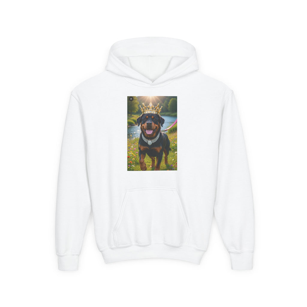 Youth Hoodie — Royal Crown Rottweiler Graphic Sweatshirt
