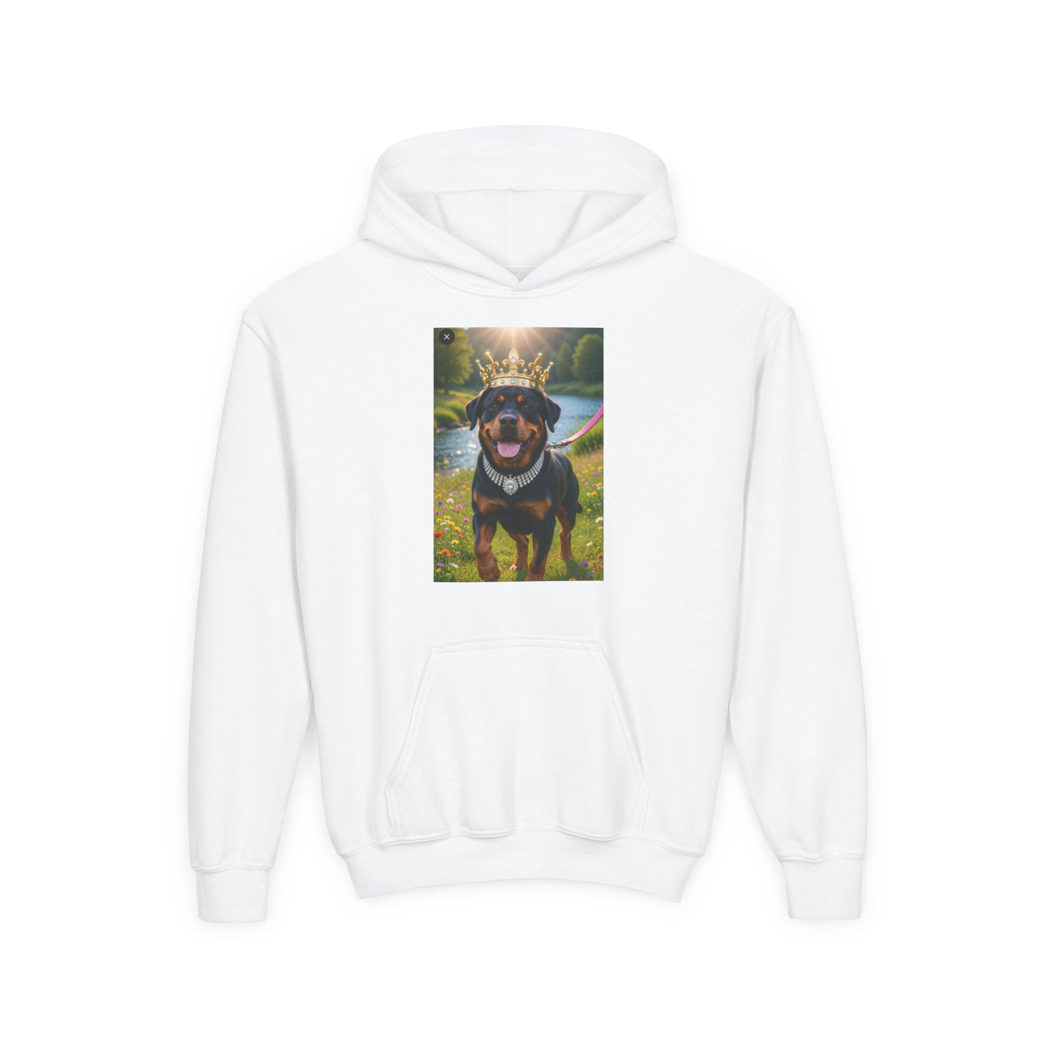 Youth Hoodie — Royal Crown Rottweiler Graphic Sweatshirt