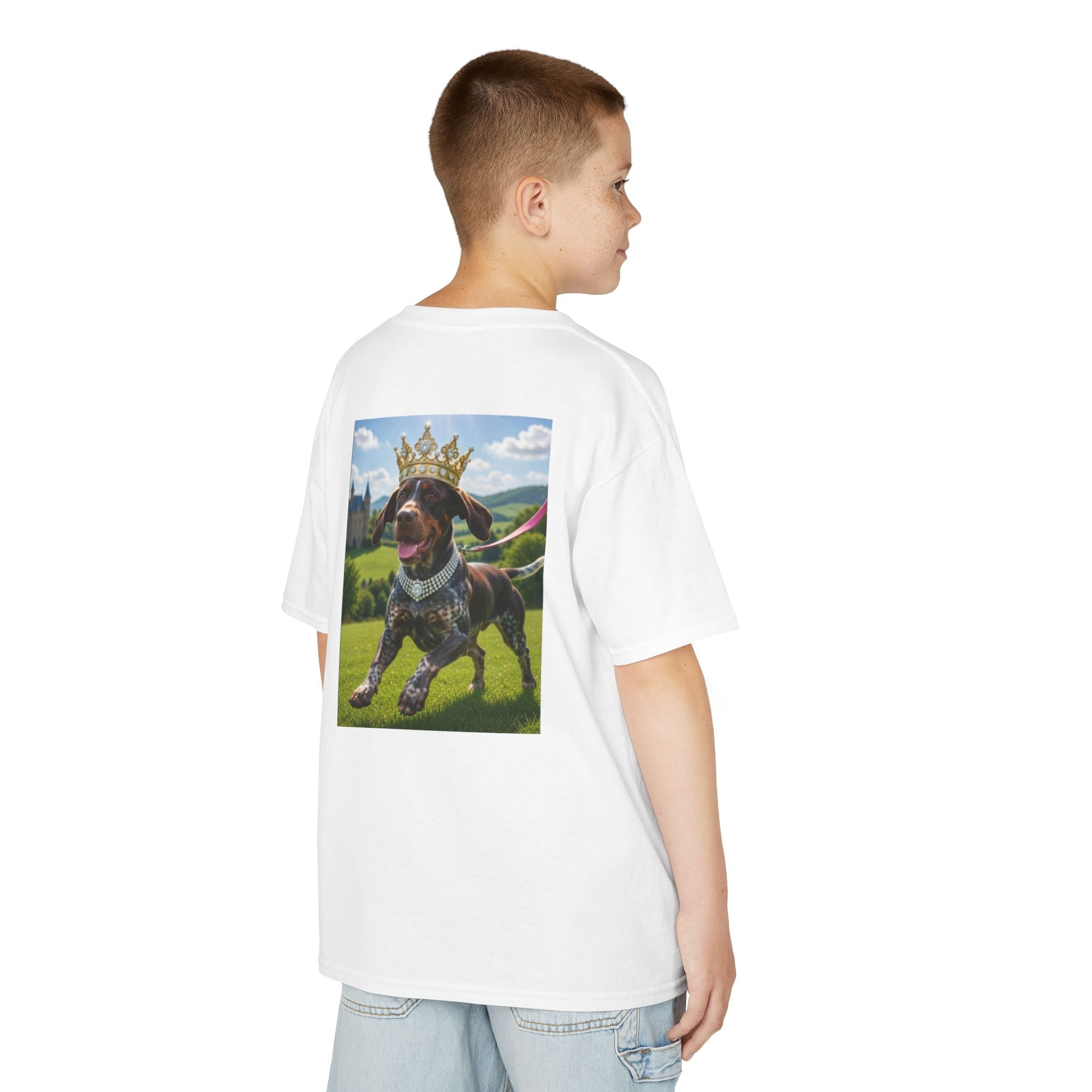 Kids T‑Shirt — Crowned Dachshund Puppy Graphic Tee