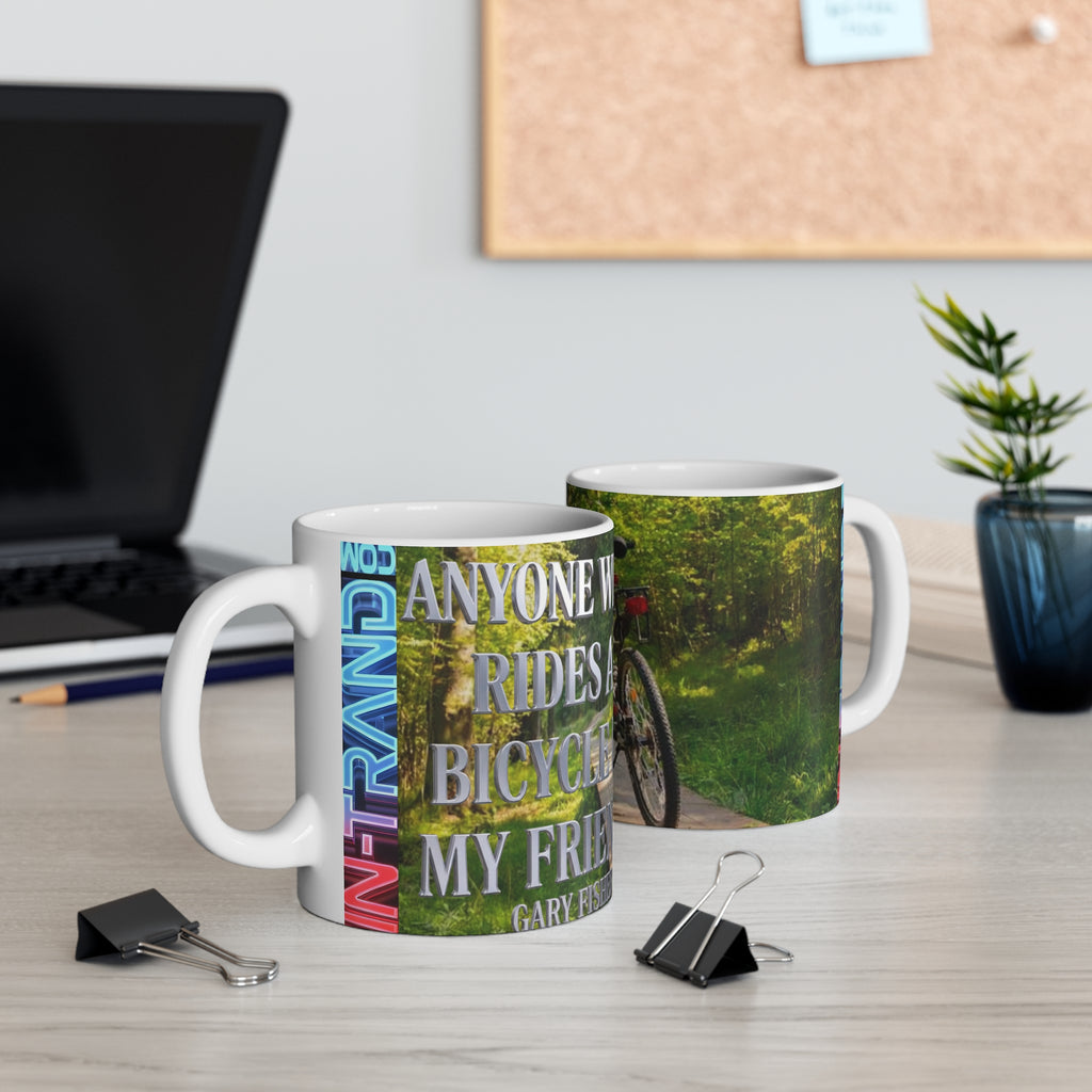 💎 Bike Trail Ceramic Mug — Scenic Forest Cycling Coffee Cup 💎