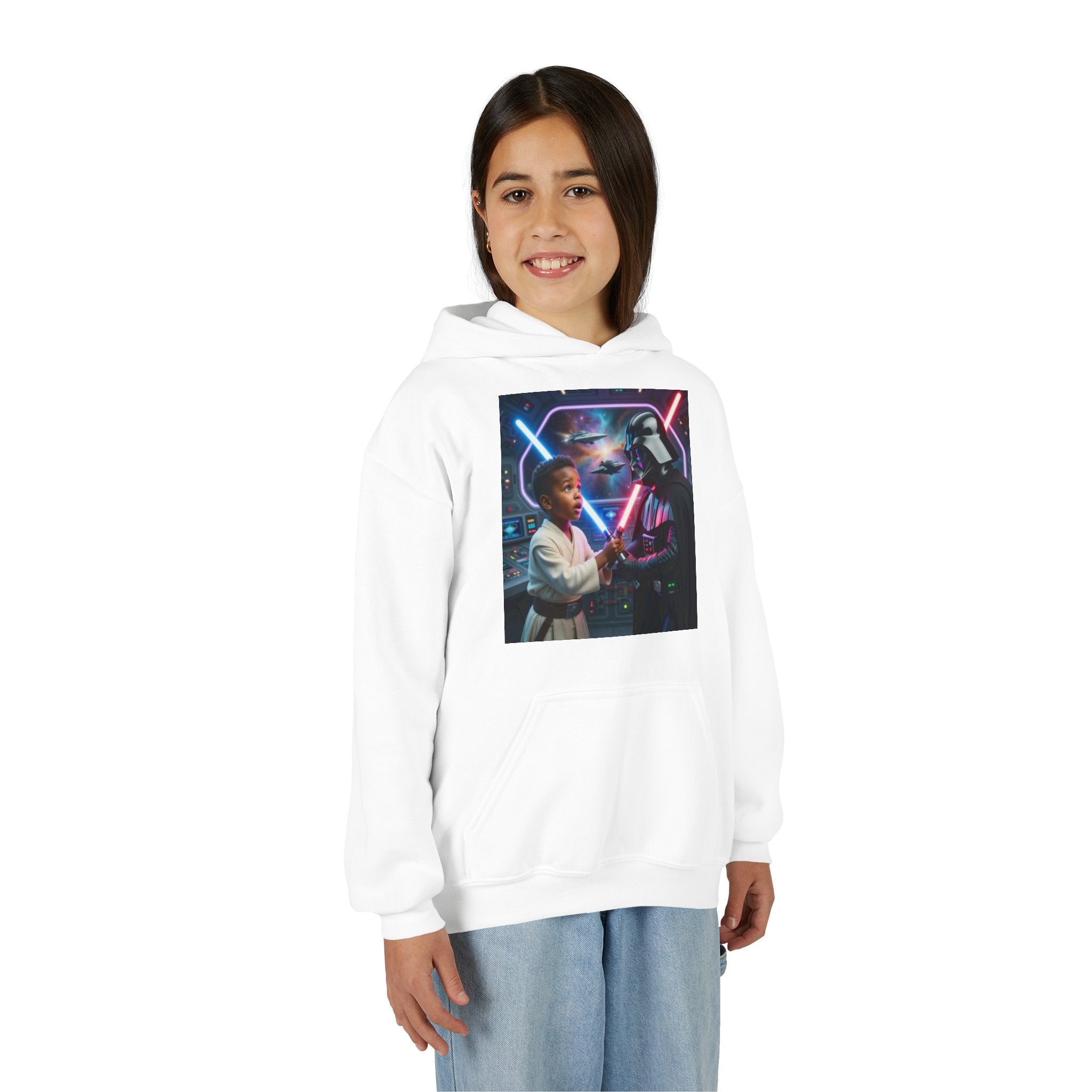 Youth Lightsaber Duel Hoodie - Kid Jedi vs Sith Star Wars Inspired Sweatshirt