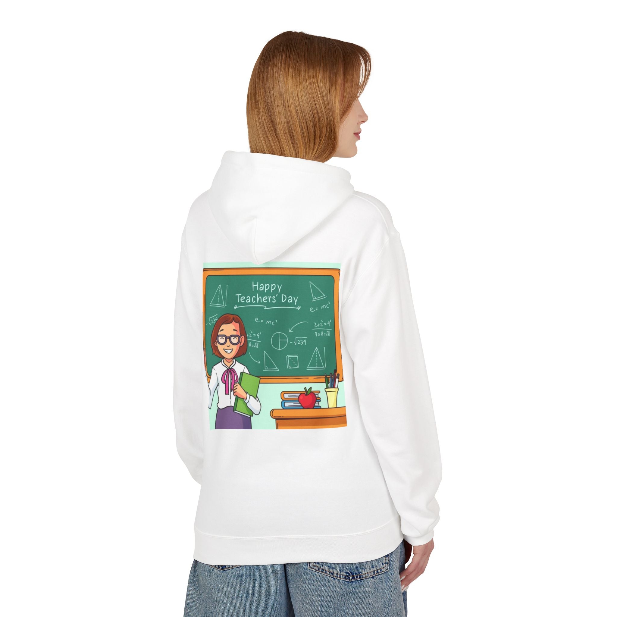 Teacher Appreciation Hoodie — "Happy Teacher's Day" Chalkboard Design