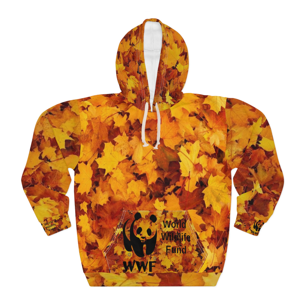 HOODIE COOL NATURE  Autumn Leaves Wildlife Hoodie with Bird Field Guide Print