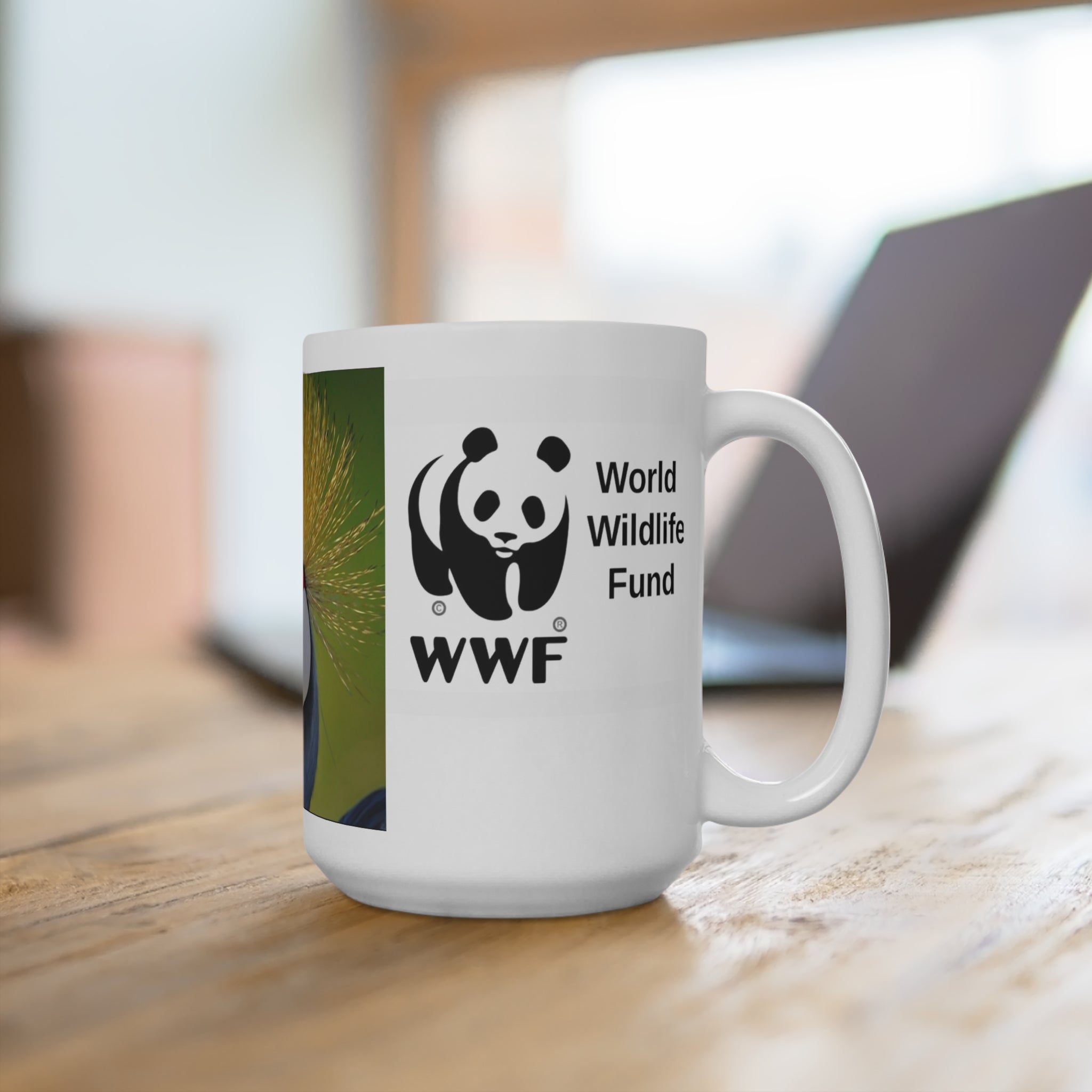 MUG NATURE WWF Crane Photo 15oz Wildlife Conservation Mug