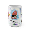 MUG LOVEIS... 15oz Romantic Coffee Mug — Cute Cupid & Sailboat Valentine’s Gift