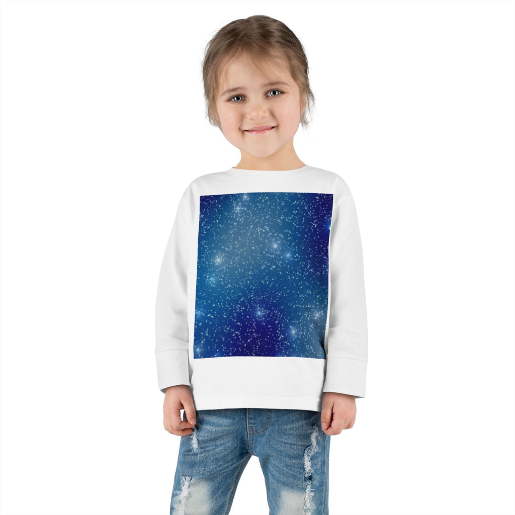 Toddler Long Sleeve Tee — Sparkling Galaxy Space Stars Print