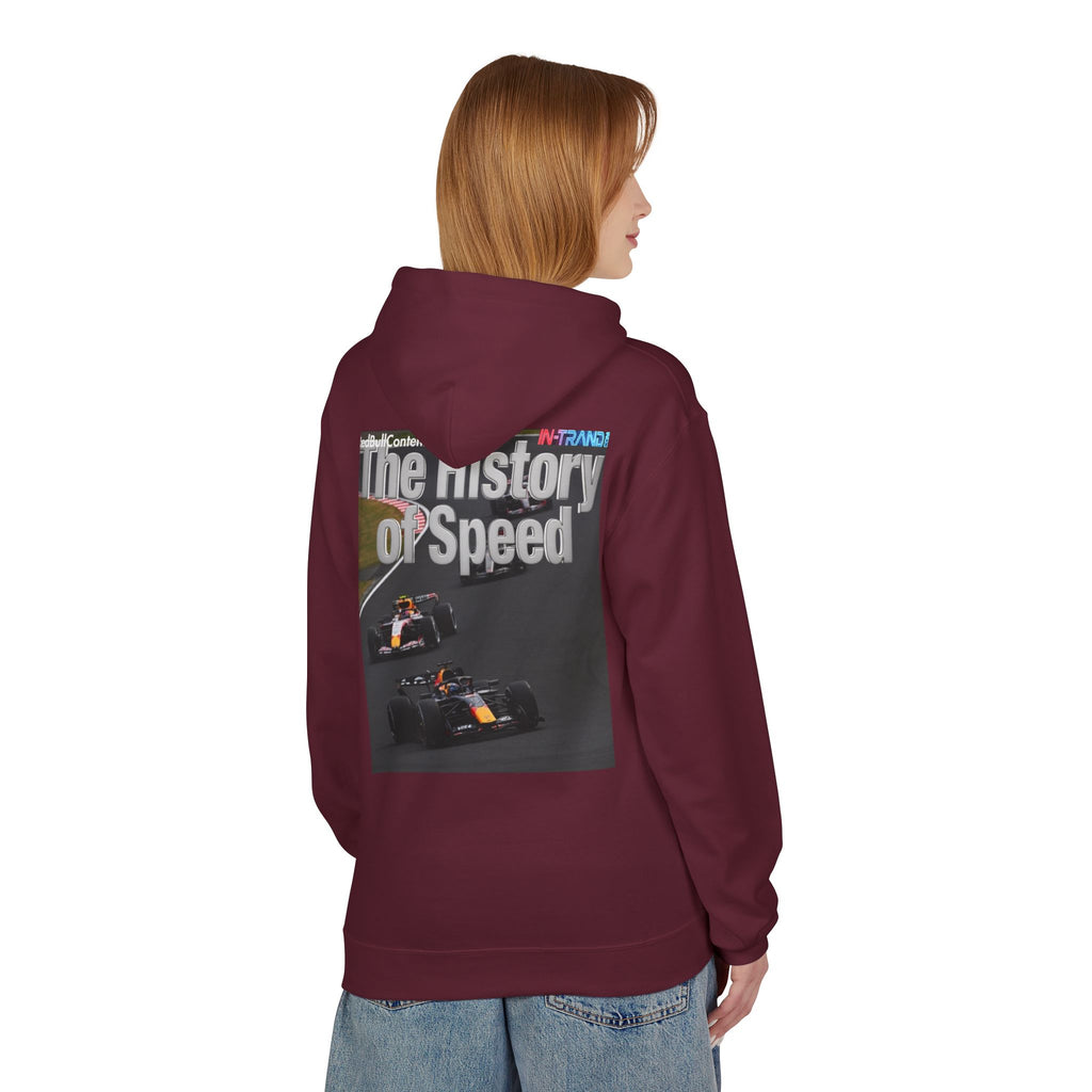 Racing Hoodie – “The History of Speed” Formula Car Graphic