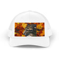 HAT NATURE Autumn Bobcat Trucker Hat – Retro Fall Leaves Design