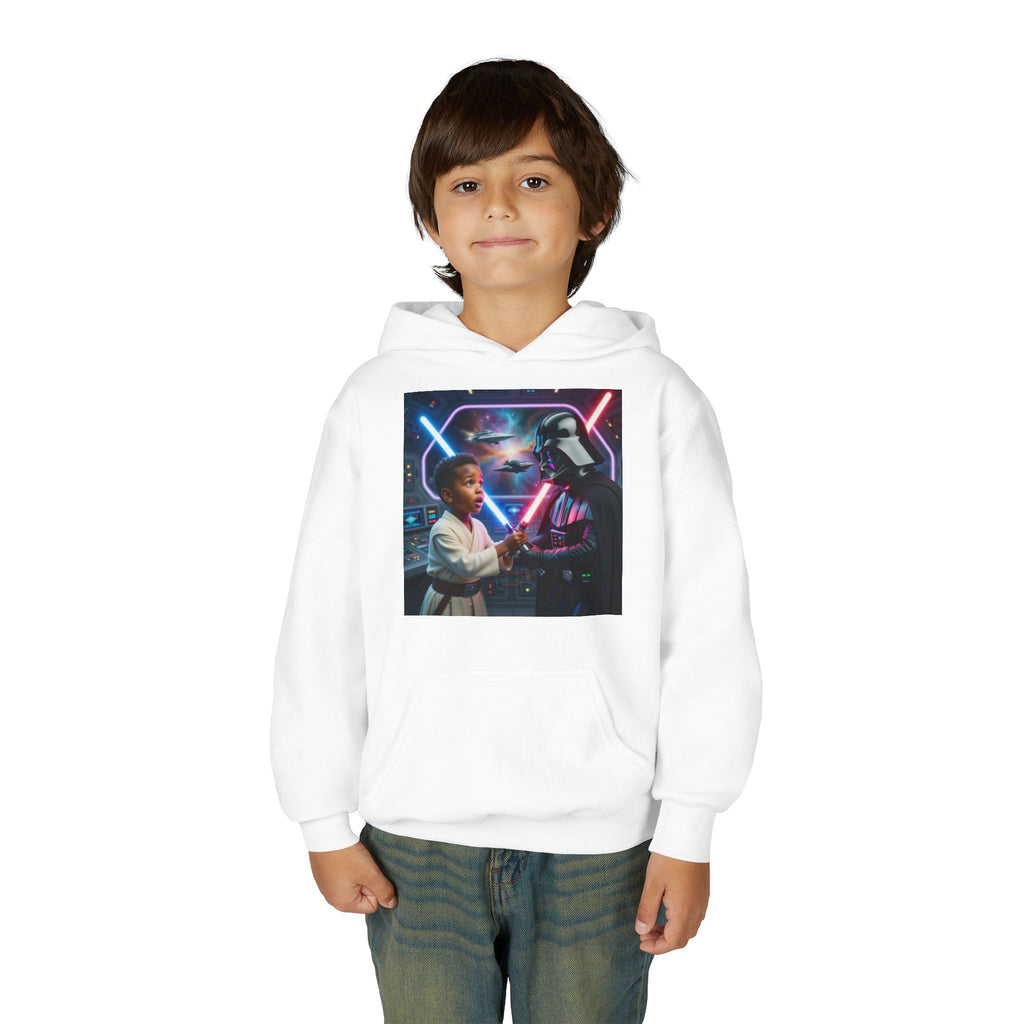 Youth Lightsaber Duel Hoodie - Kid Jedi vs Sith Star Wars Inspired Sweatshirt