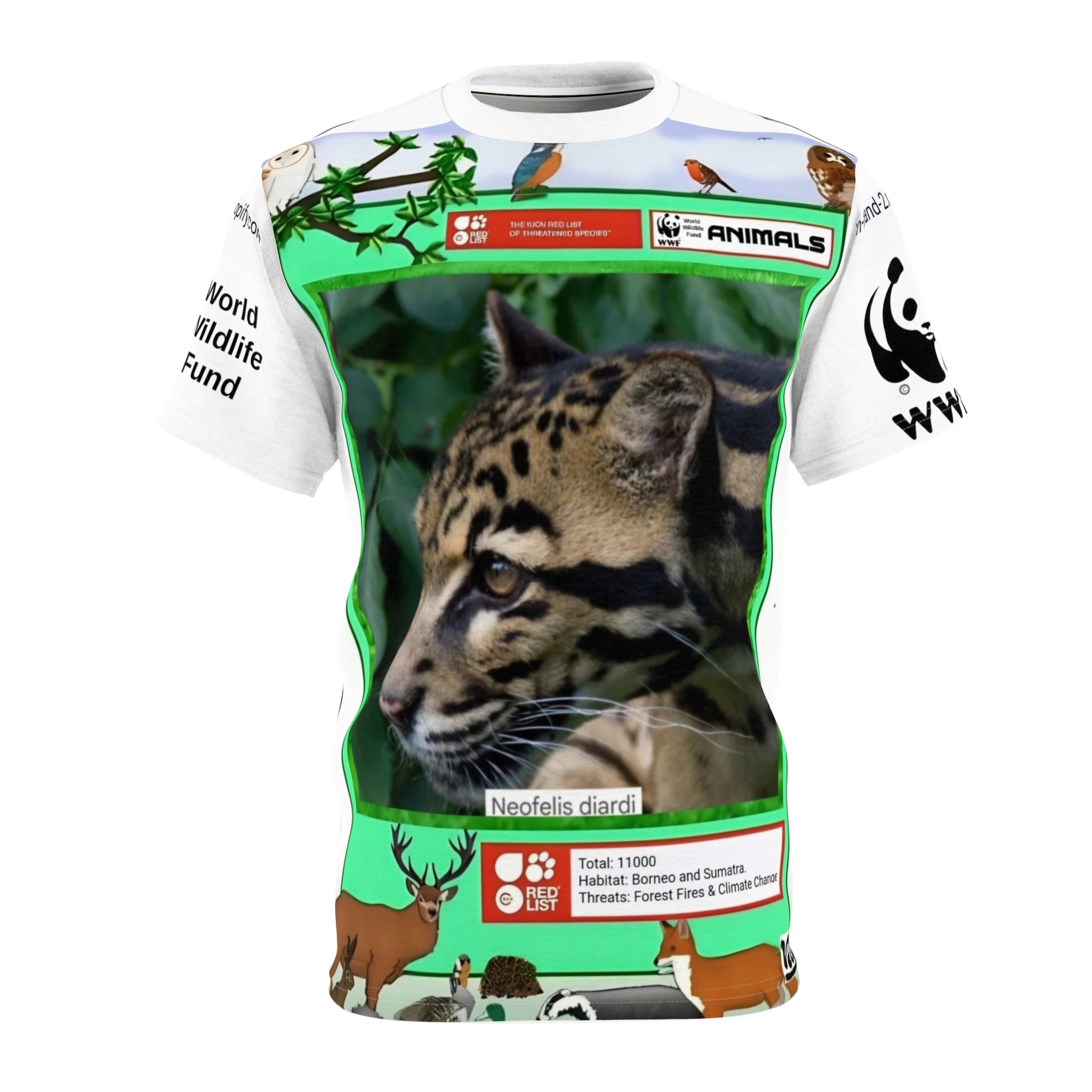 TEE/SHIRT NATURE Clouded Leopard Nature Tee — Wildlife Lover Gift