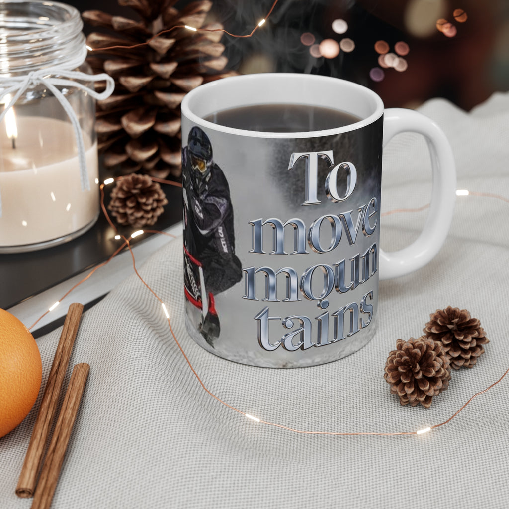 Snowmobile Mug - Snowmobile Rider Coffee Cup with 'SAND' Graphic