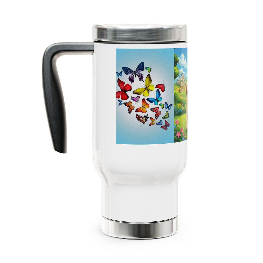 Stainless Steel Travel Mug with Handle, 14oz