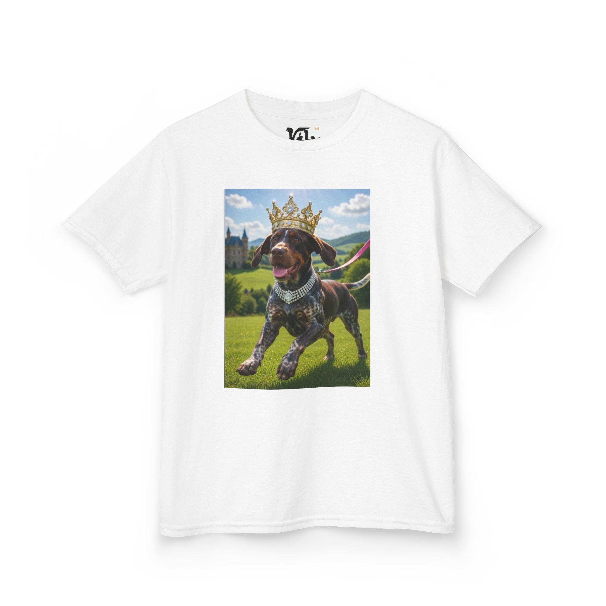Kids T‑Shirt — Crowned Dachshund Puppy Graphic Tee