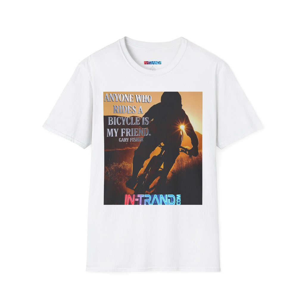 💎 Bicycle Quote T-Shirt — 'Anyone Who Rides a Bicycle Is My Friend' Cycling Tee 💎