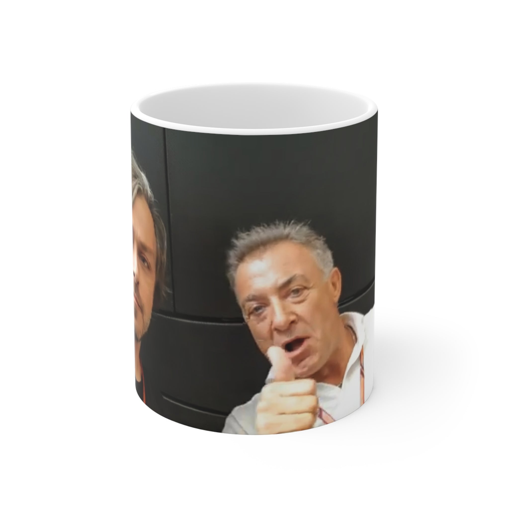Photo Collage Mug — Thumbs Up Portrait Coffee Cup (11 oz)