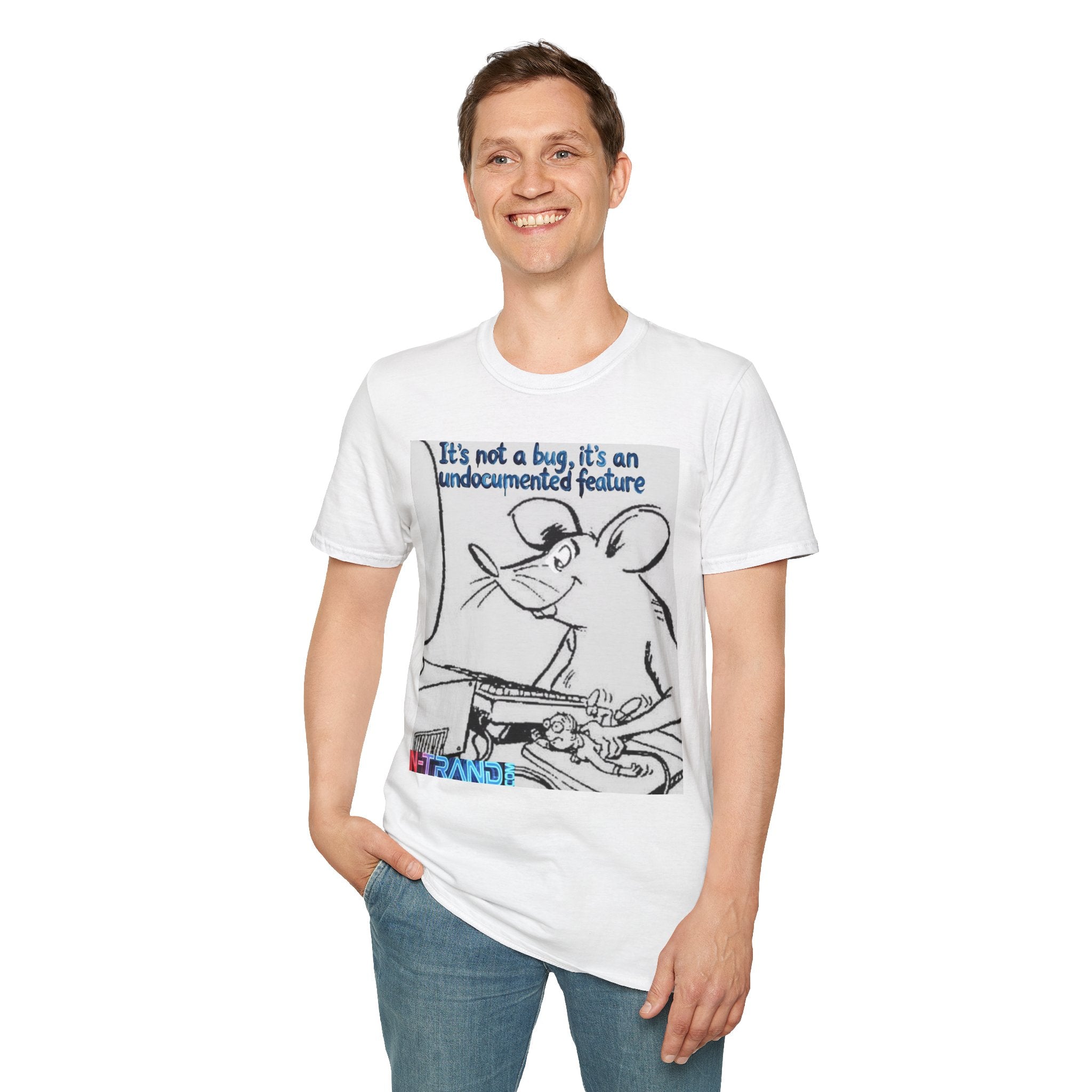 “It’s Not a Bug, It’s an Undocumented Feature” T-Shirt — Funny Programmer / Developer Tee