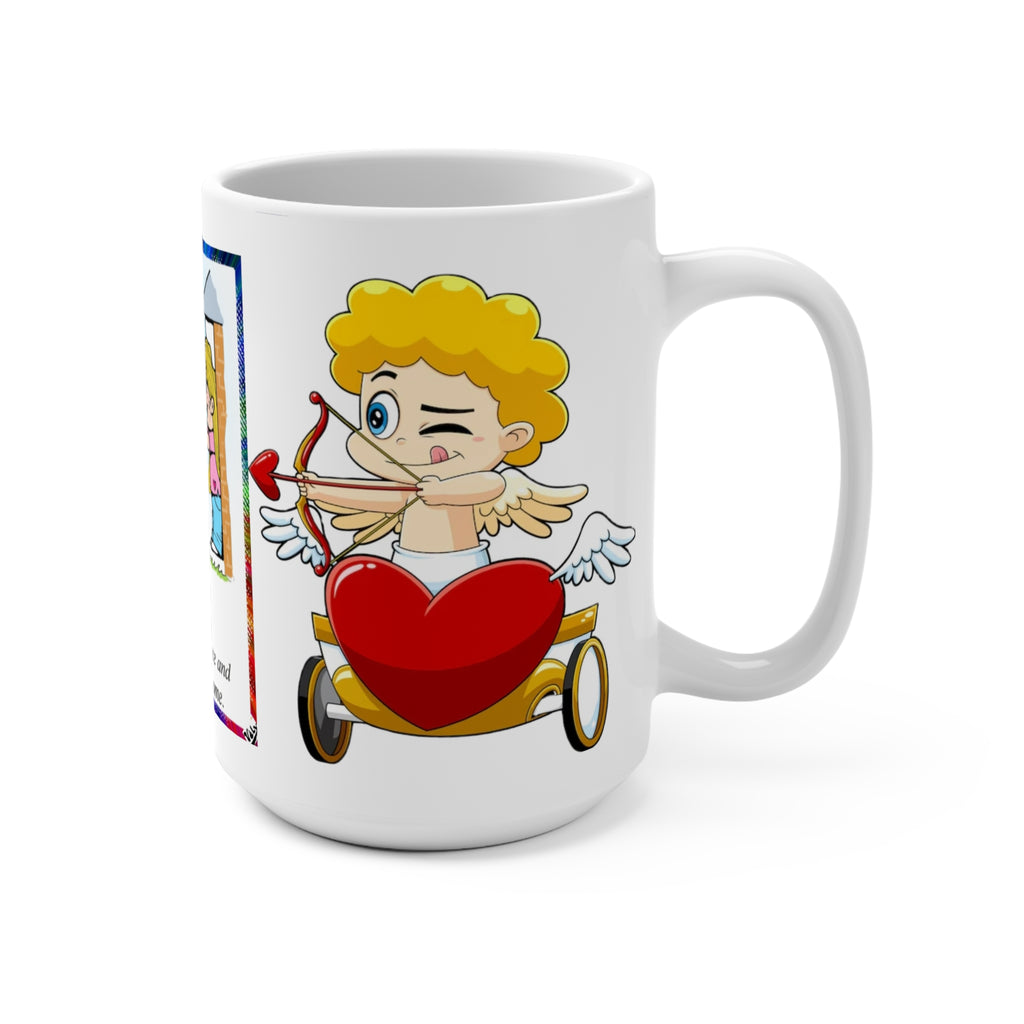 MUG LOVE IS 15oz Mug — Cheerful Gift for Friends, Family & Couples