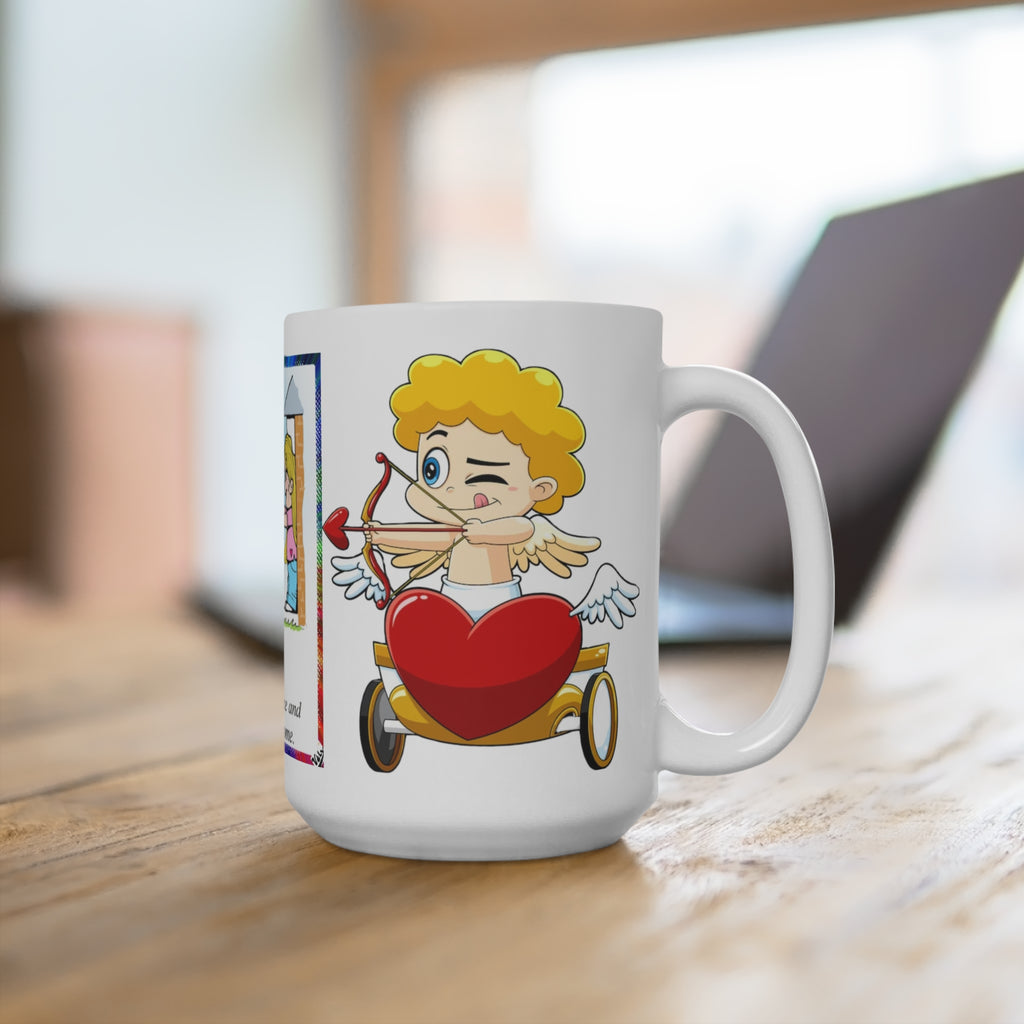 MUG LOVE IS 15oz Mug — Cheerful Gift for Friends, Family & Couples