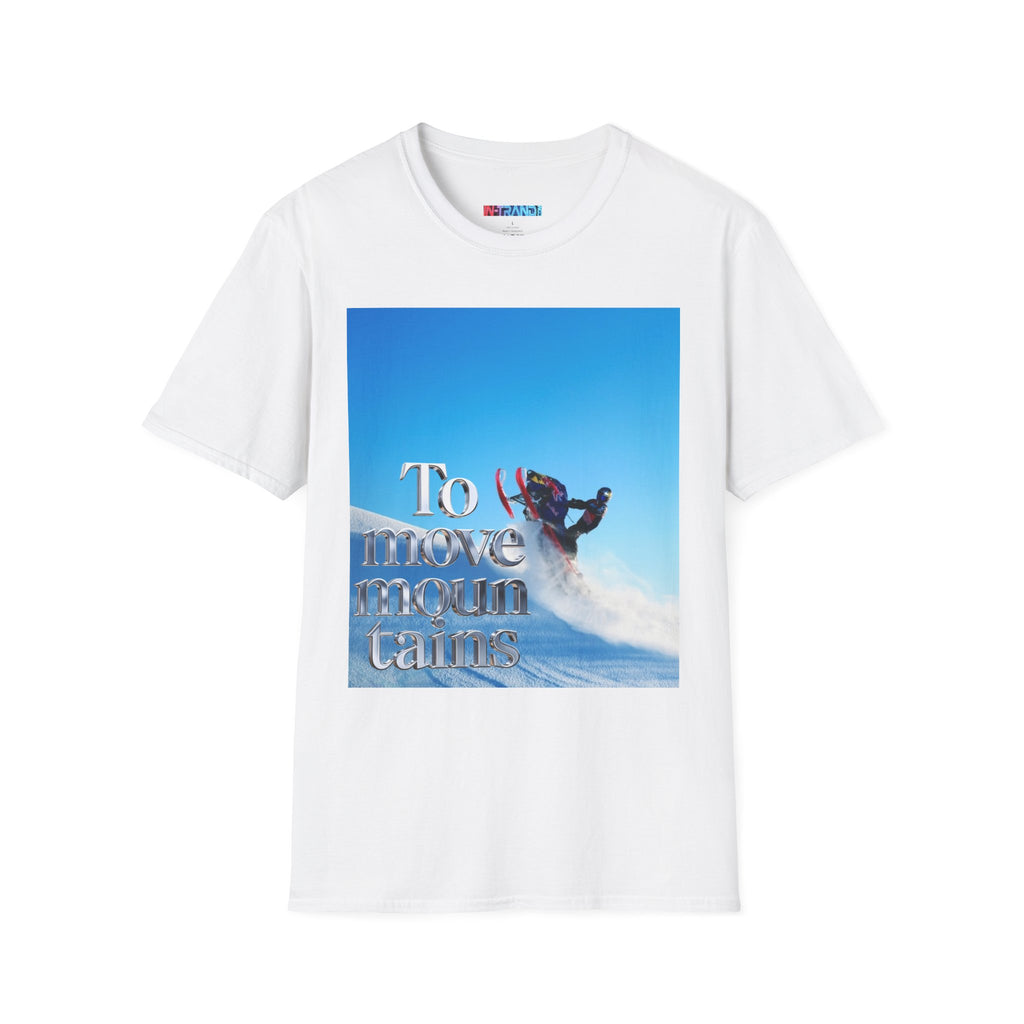 Snowmobile Adventure T-Shirt — "To Move Mountains" Graphic Tee
