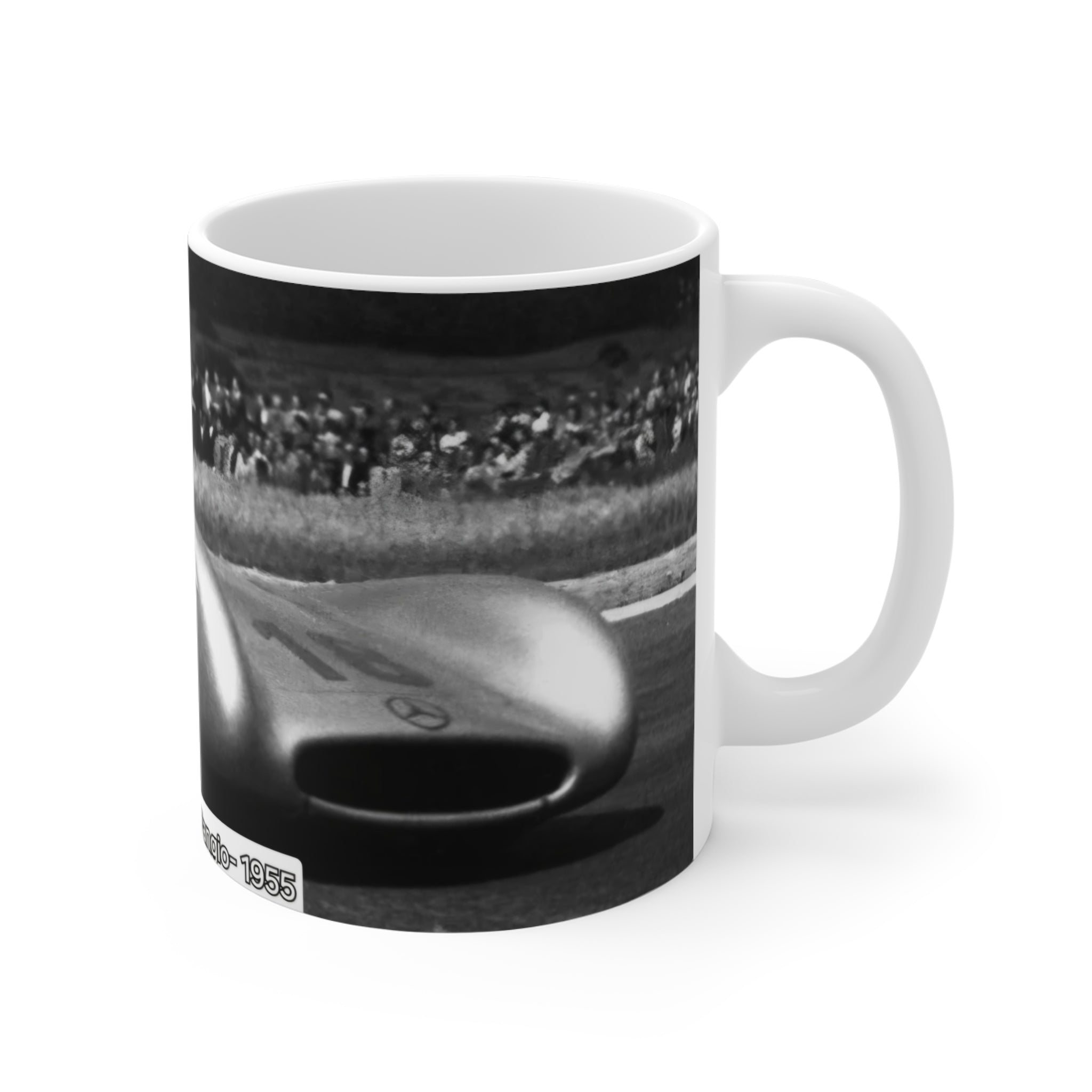 Racing History Mug — 'The History of Speed' Vintage Race Car 11oz Coffee Cup