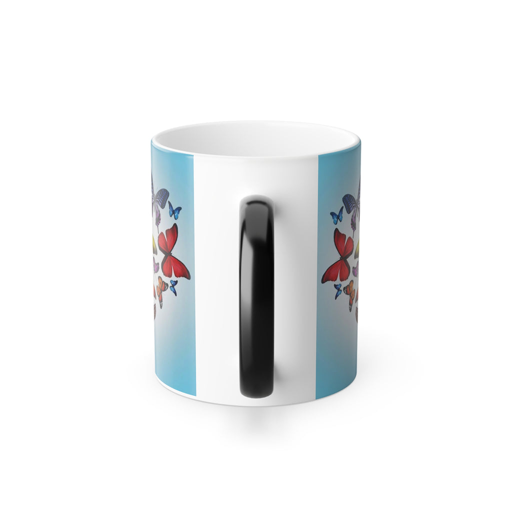 Color-Changing Mug — Royal Cat with Butterfly Accents (11oz)