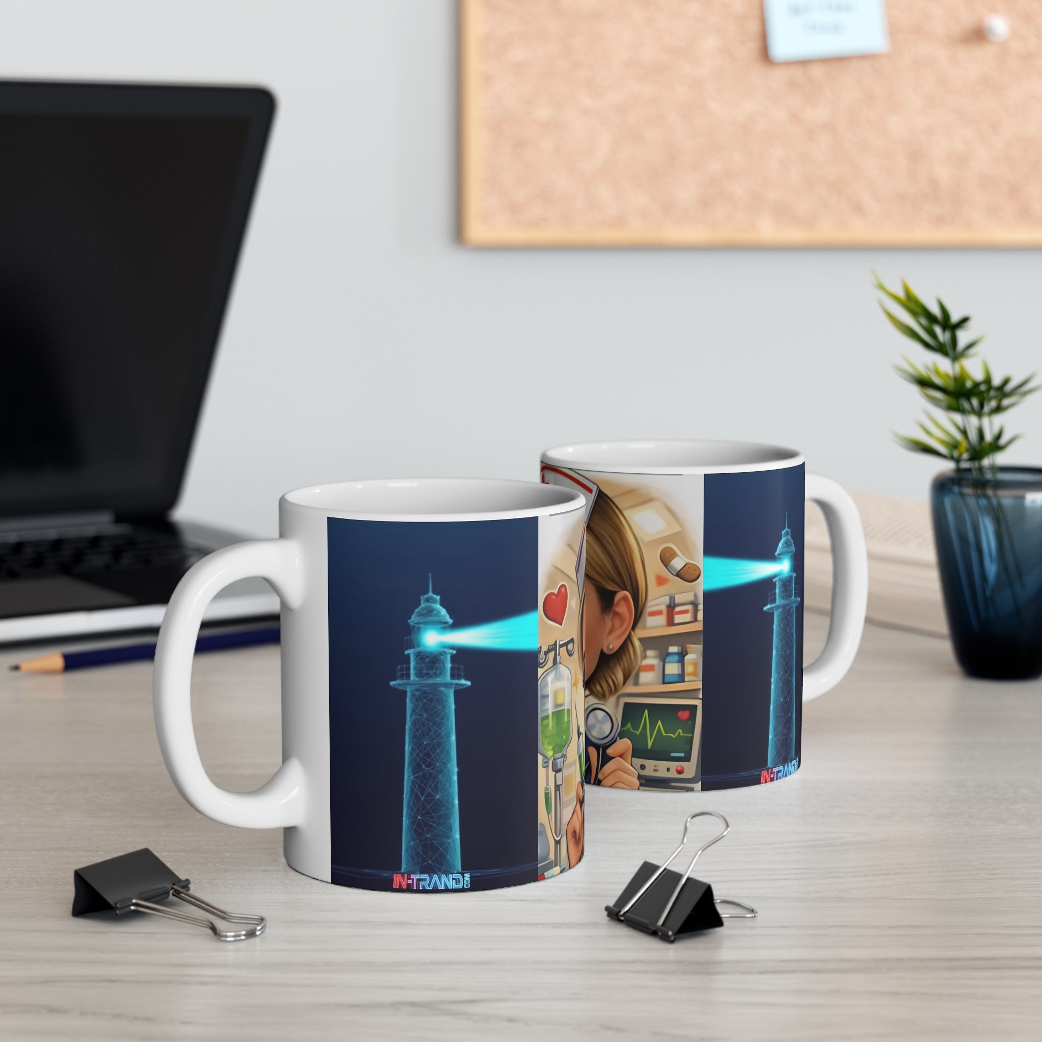 Nurse Cartoon Character Coffee Mug — Cute Medical Team Gift 11oz