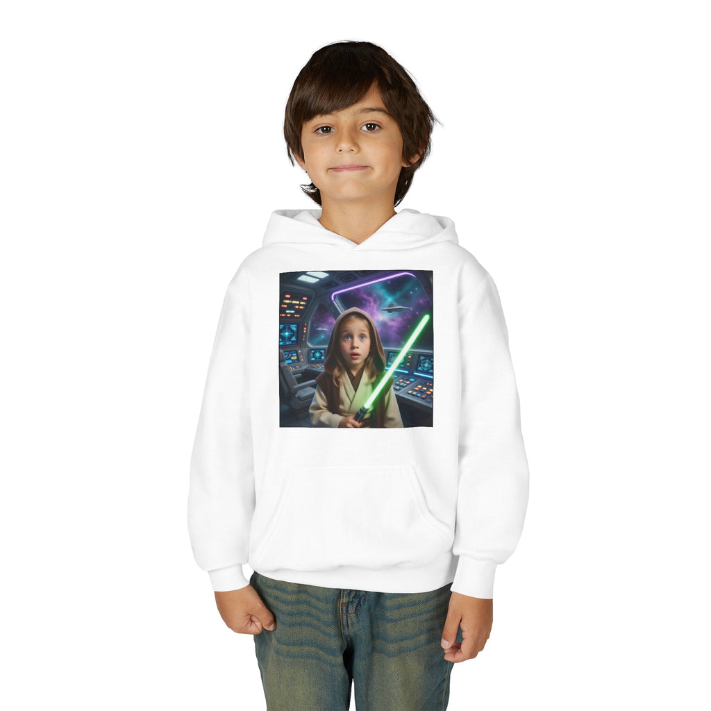 Youth Lightsaber Hoodie — Space Jedi Kids Pullover