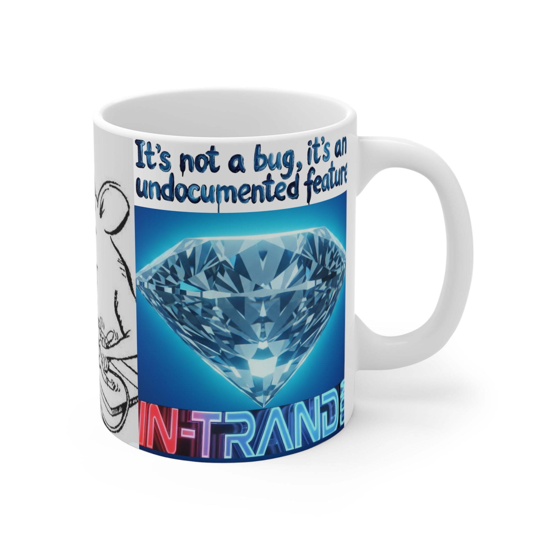 Mug — "It's not a bug, it's an undocumented feature" Tech Humor Coffee Mug
