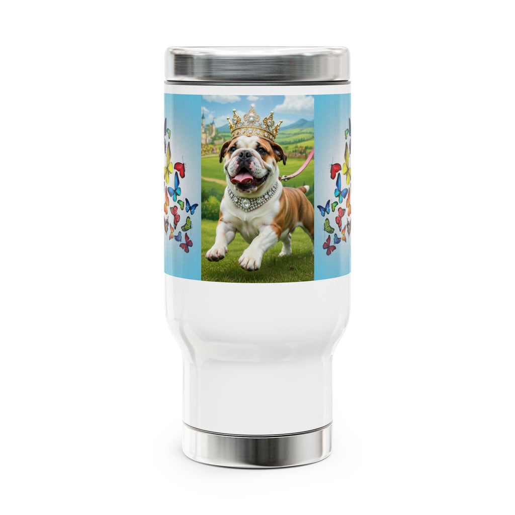 Bulldog & Butterflies Stainless Steel Travel Mug (14oz)