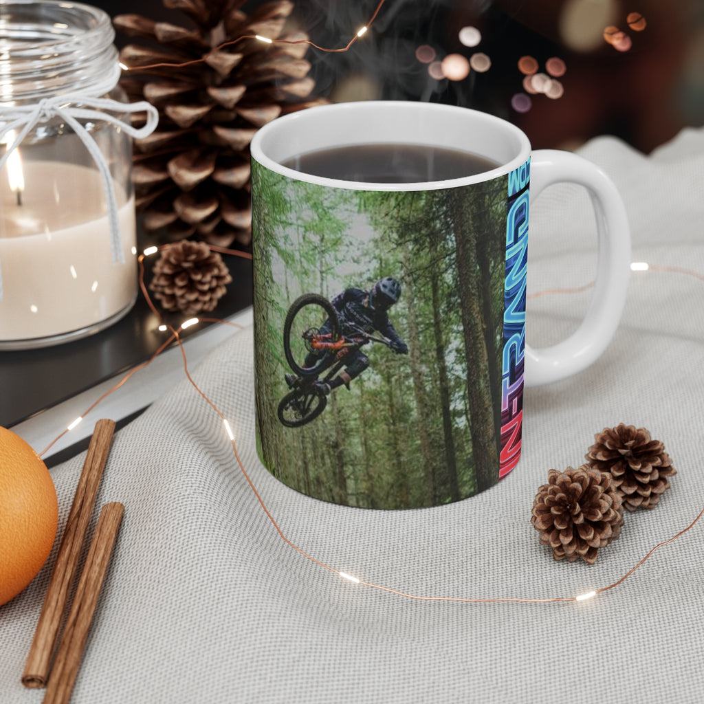 💎 Mountain Biking Quote Mug — 'Anyone Who Rides a Bicycle Is My Friend' Coffee Cup 💎