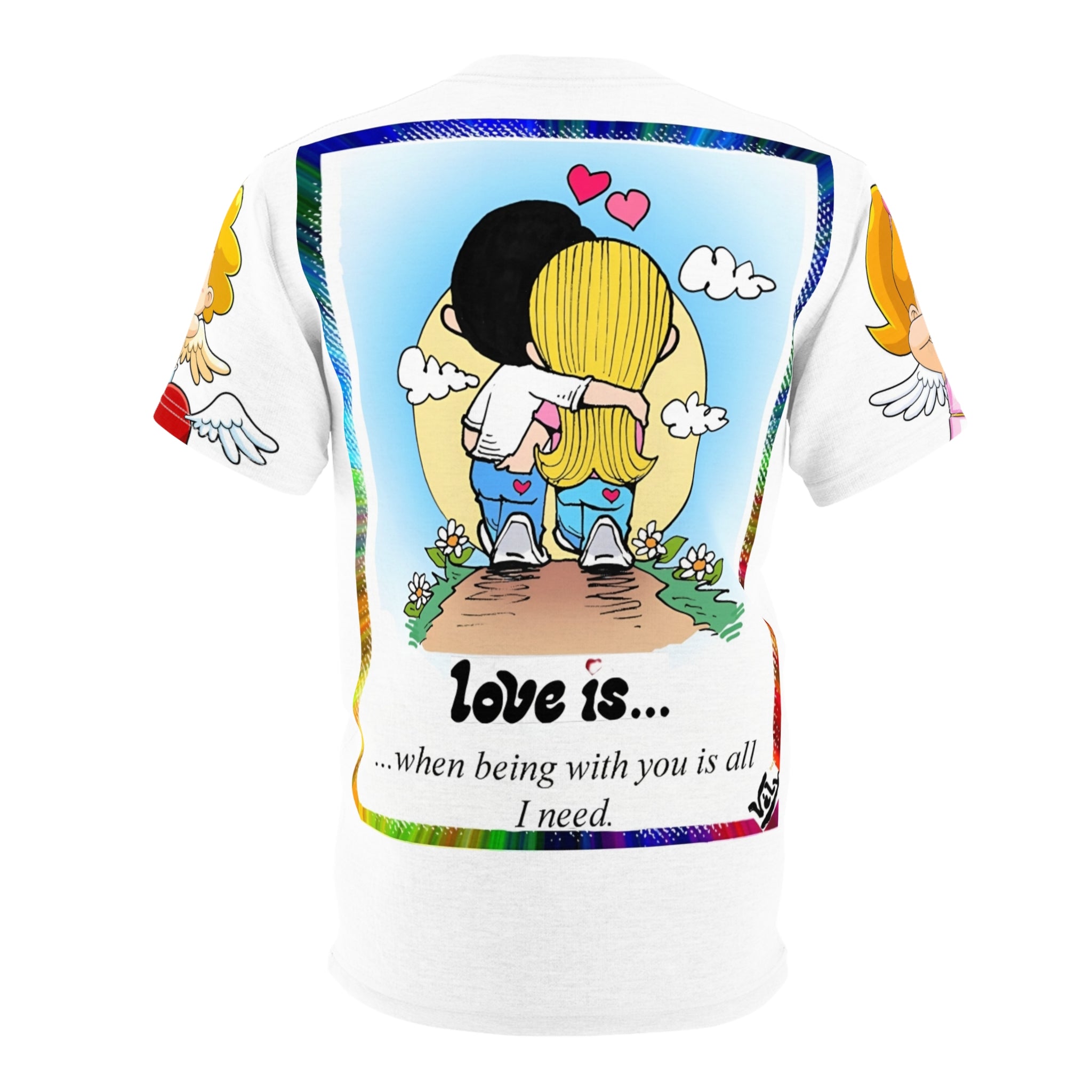 Love Is... Graphic Tee — Romantic Couple Hearts Valentine T-Shirt