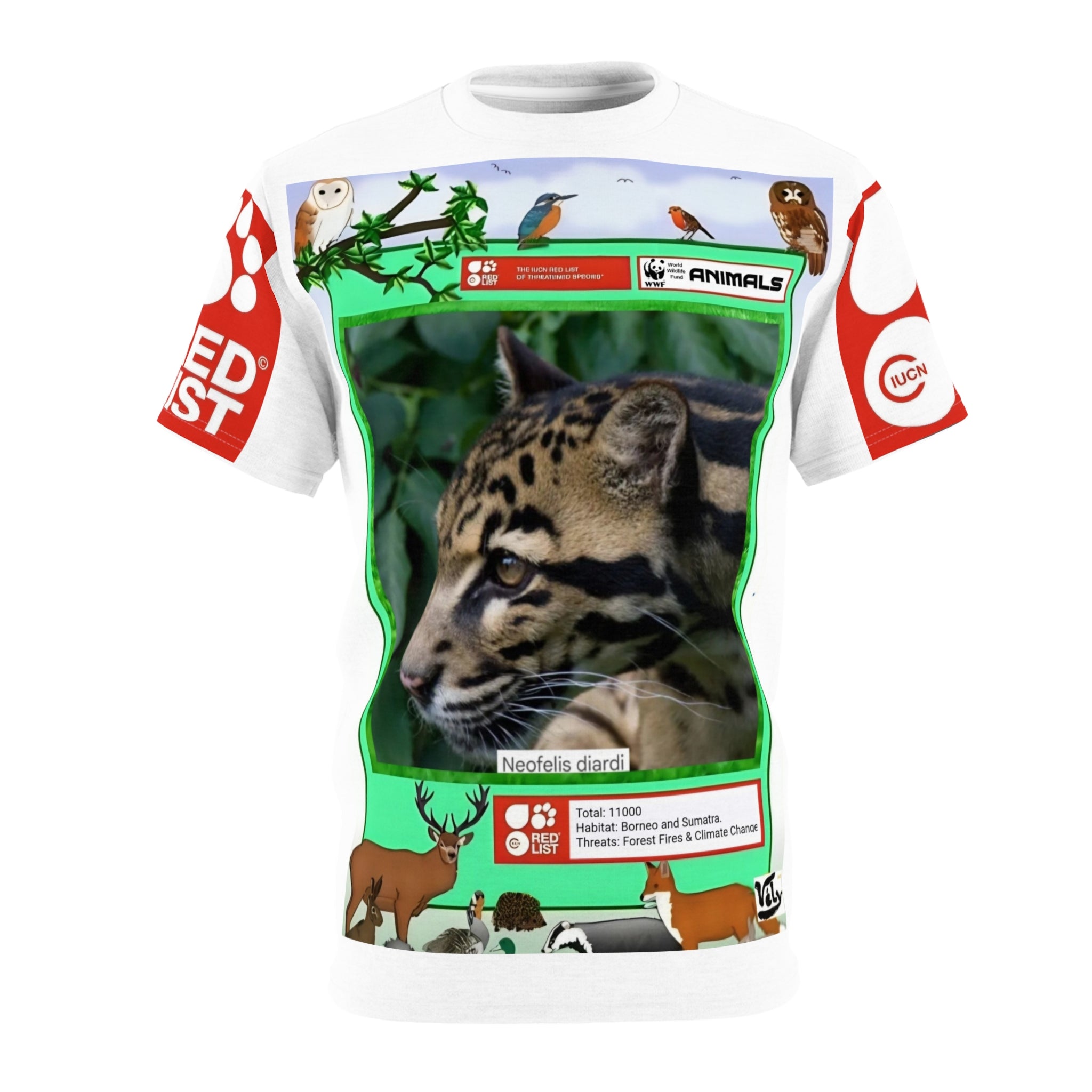 TEE/SHIRT NATURE Bright Stylish T-Shirt —   NEOFELIS DIARDI   Gift-Ready All-Over Print