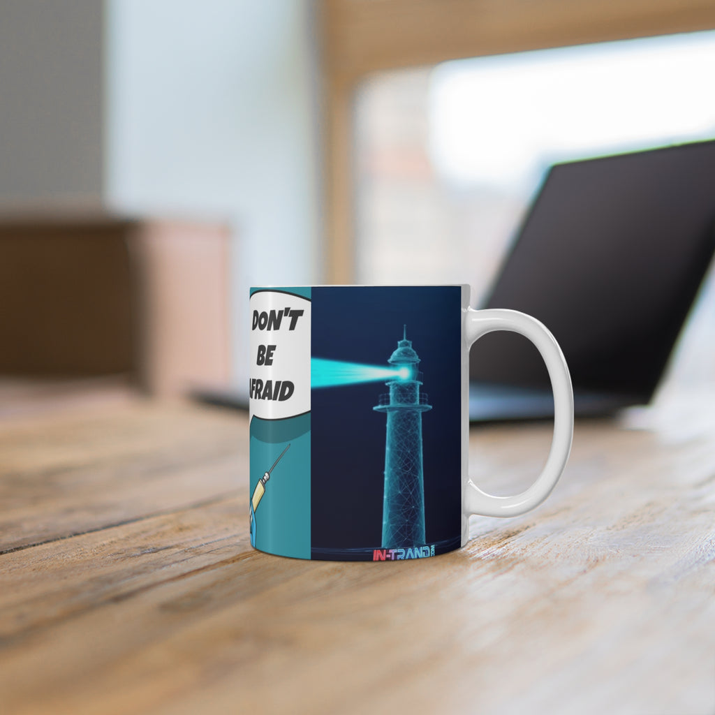 Nurse Pop Art 11oz Coffee Mug — “Don’t Be Afraid” Retro Medical Gift